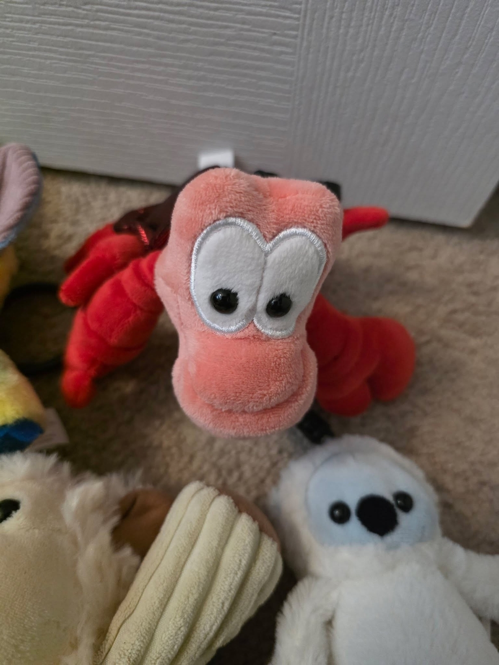 Plush Red Crab Soft Toy for Kids - Cute Pink-Red Stuffed Animal
